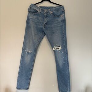 Levi's Light Blue Ripped Skinny Jeans